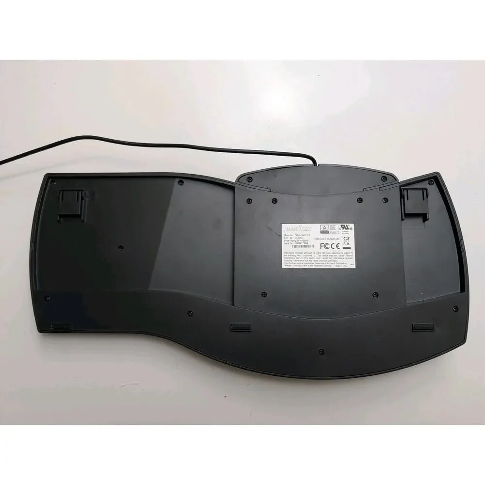 Perixx Periboard-512 Ergonomic Split Keyboard Full Size Hot Keys Palm Rest Black